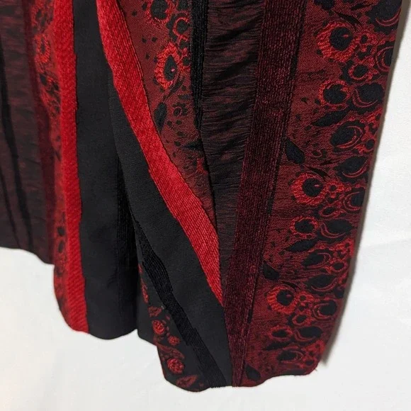 Vintage TanJay Textured Lace Stripe Zip Jacket Women's‎ L 90's Career Embroidery - Picture 8 of 10